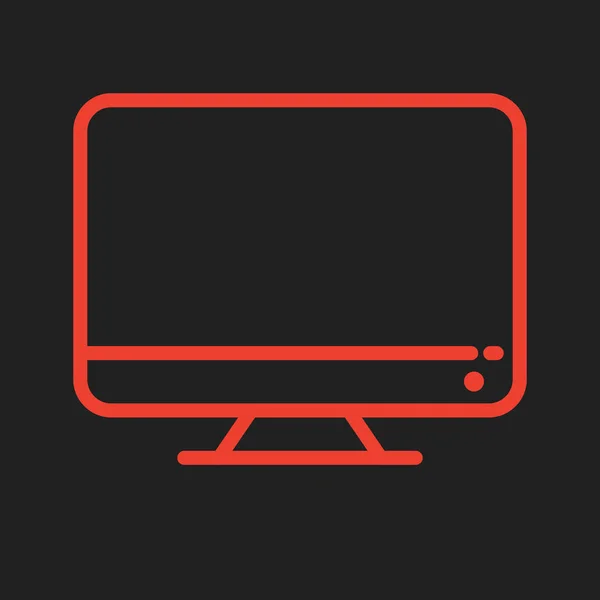 Icono de monitor aislado sobre fondo abstracto — Vector de stock