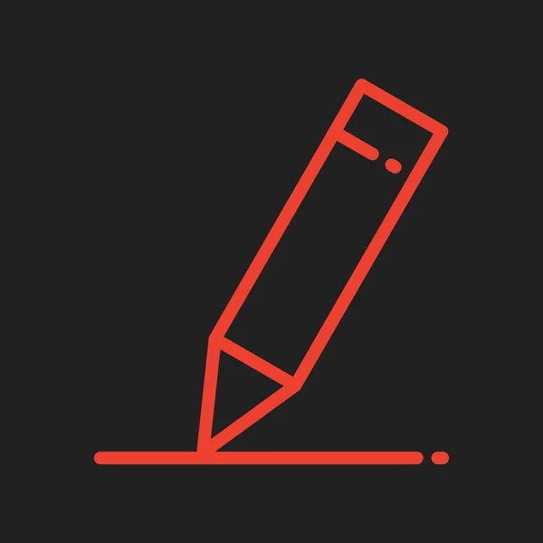Ceruza ikon elszigetelt elvont háttér — Stock Vector