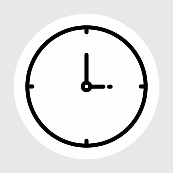 Relógio ícone isolado no fundo abstrato — Vetor de Stock