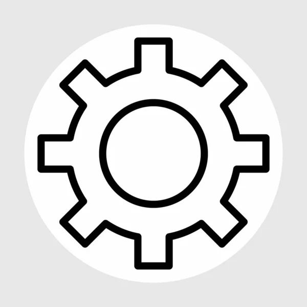 Ícone de configuração isolado no fundo abstrato — Vetor de Stock