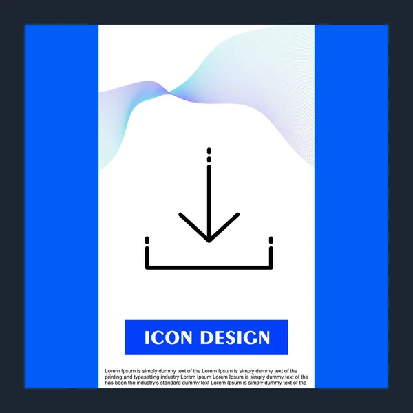 Stáhnout ikonu izolovanou na abstraktním pozadí — Stockový vektor