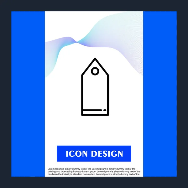 Icono de etiqueta aislado sobre fondo abstracto — Archivo Imágenes Vectoriales