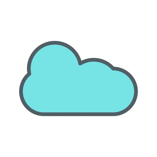 Ícone de nuvem isolado em fundo abstrato —  Vetores de Stock