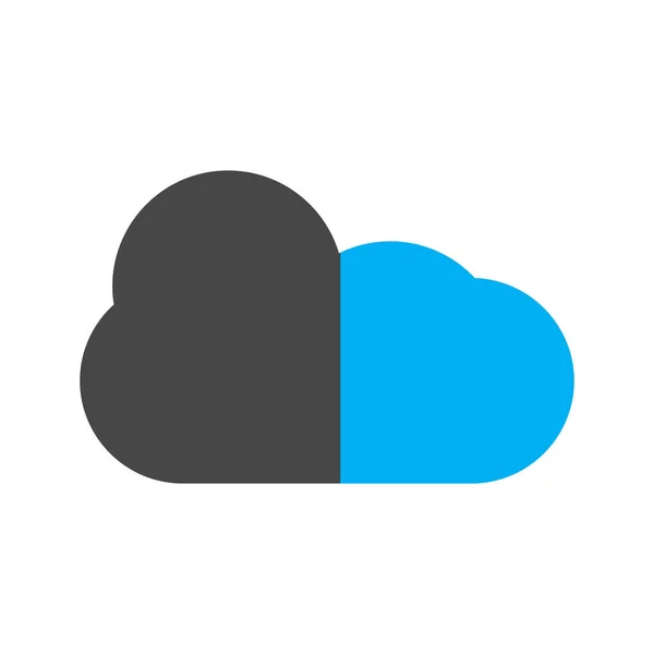 Icono de nube aislado sobre fondo abstracto — Vector de stock