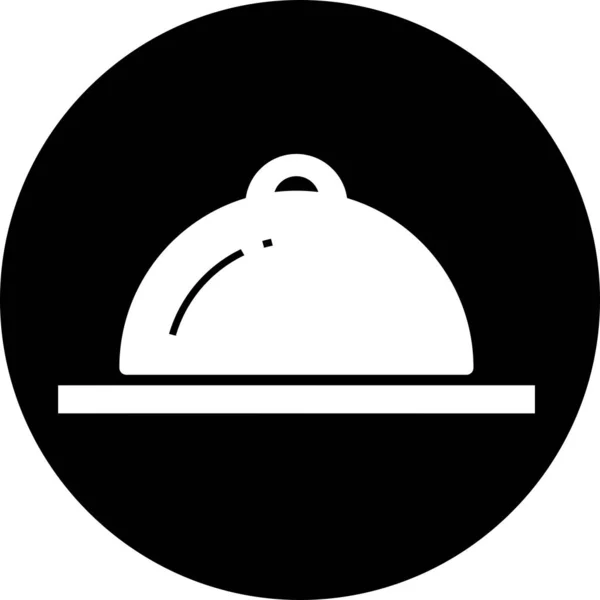 Icono de plato aislado sobre fondo abstracto — Vector de stock