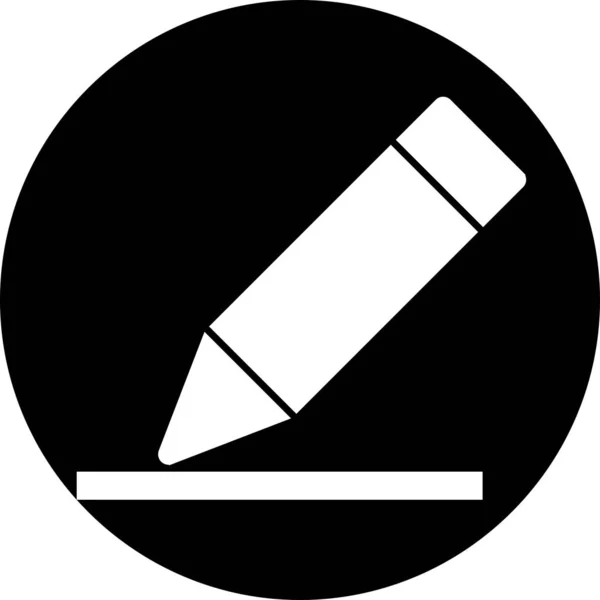 Ikona ołówka izolowana na abstrakcyjnym tle — Wektor stockowy