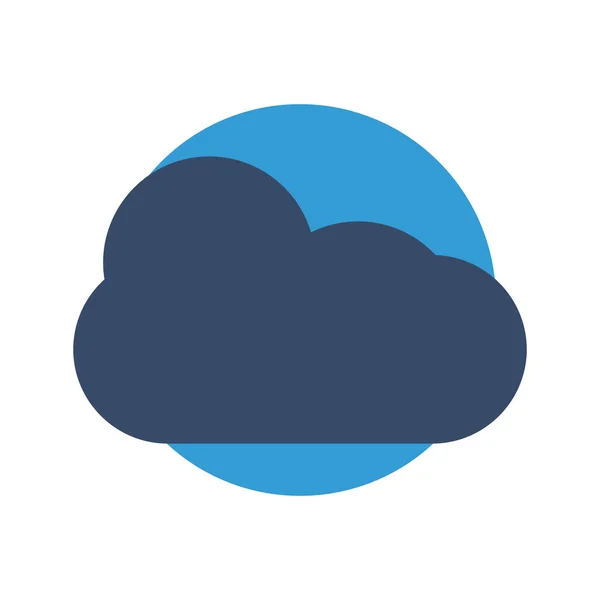 Icono de nube aislado sobre fondo abstracto — Vector de stock