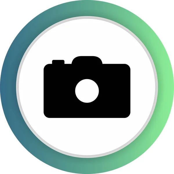 Kamera-Symbol isoliert auf abstraktem Hintergrund — Stockvektor