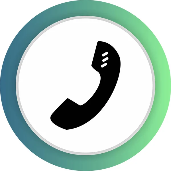 Иконка телефона на абстрактном фоне — стоковый вектор