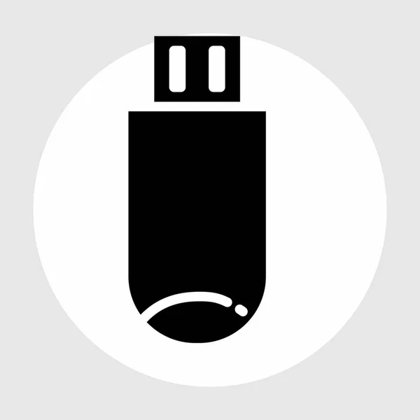 Иконка USB изолированы на абстрактном фоне — стоковый вектор