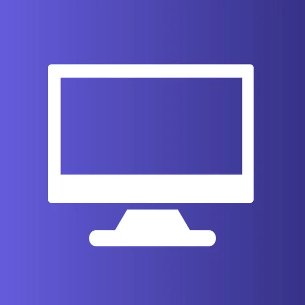 Icono de monitor aislado sobre fondo abstracto — Vector de stock