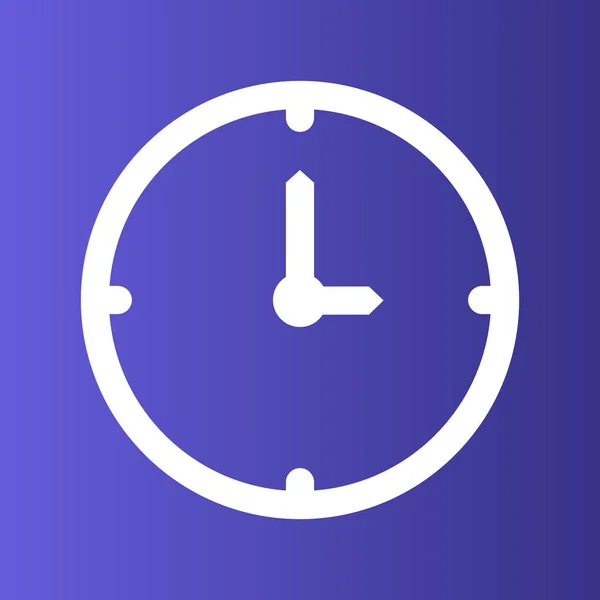 Reloj icono aislado en fondo abstracto — Vector de stock