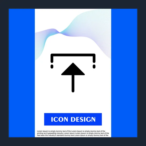 Ícone de upload isolado em fundo abstrato — Vetor de Stock