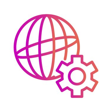 Tarayıcı ayarı simgesi soyut arkaplanda izole edildi