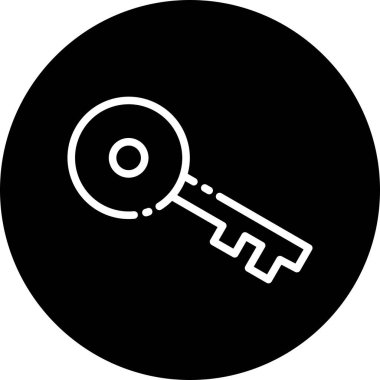 Soyut arkaplanda anahtar simgesi izole edildi