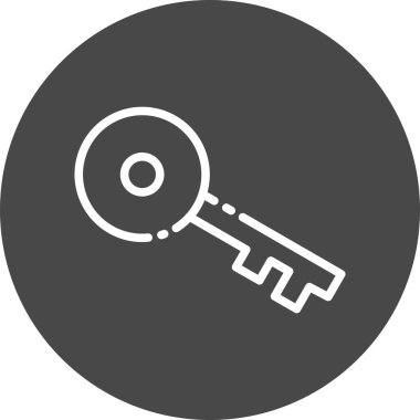 Soyut arkaplanda anahtar simgesi izole edildi