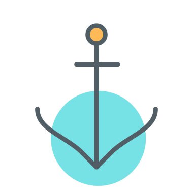 Çapa simgesi soyut arkaplanda izole edildi