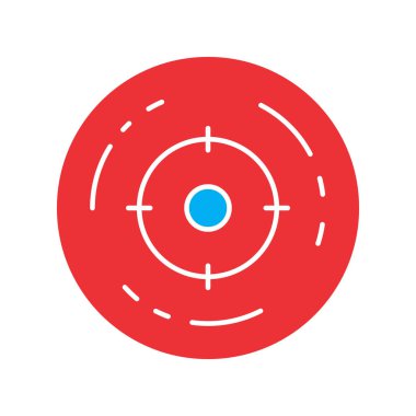 Hedef simge soyut arkaplanda izole edildi