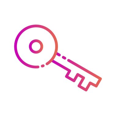 Soyut arkaplanda anahtar simgesi izole edildi