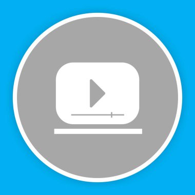  Soyut arkaplanda çokluortam simgesi izole edildi