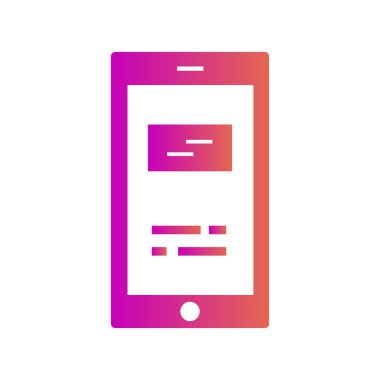 Soyut arkaplanda mobil simge izole edildi