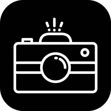 Kamera simgesi soyut arkaplanda izole edildi