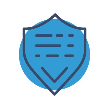 Kalkan simgesi soyut arkaplanda izole edildi