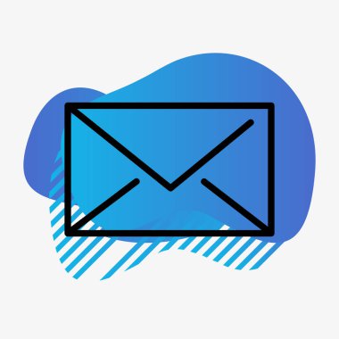 Soyut arkaplanda mesaj simgesi izole edildi