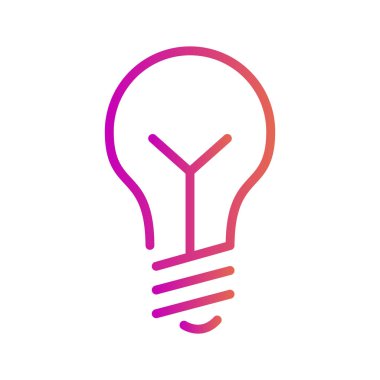 Soyut arkaplanda ampul simgesi izole edildi