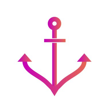 Çapa simgesi soyut arkaplanda izole edildi