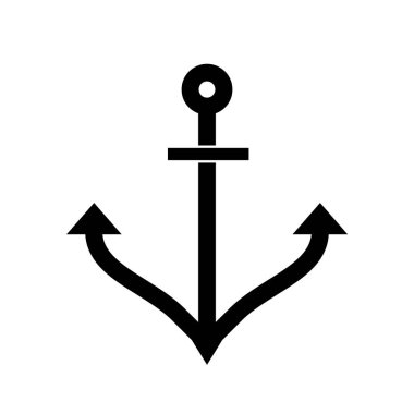 Çapa simgesi soyut arkaplanda izole edildi