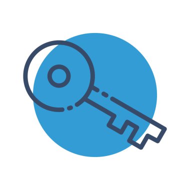 Soyut arkaplanda anahtar simgesi izole edildi