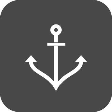 Çapa simgesi soyut arkaplanda izole edildi