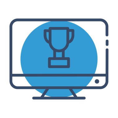 Önde gelen ödül simgesi soyut arkaplanda izole edildi