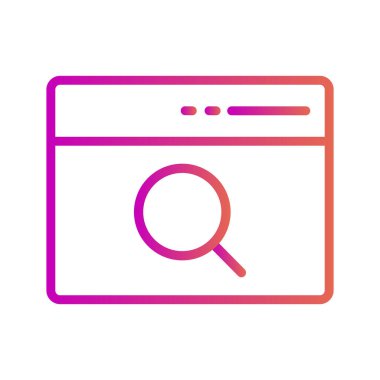 Tarayıcı arama simgesi soyut arkaplanda izole edildi