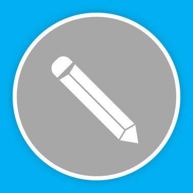 Soyut arkaplanda kalem simgesi izole edildi