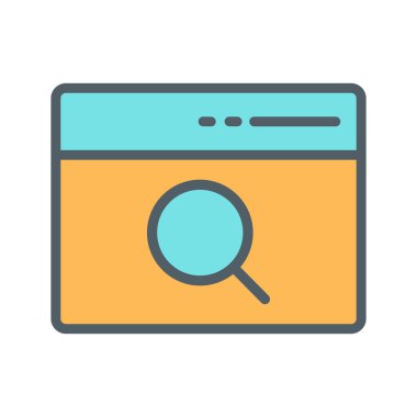 Tarayıcı arama simgesi soyut arkaplanda izole edildi