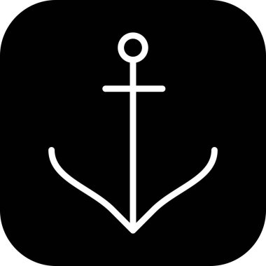 Çapa simgesi soyut arkaplanda izole edildi