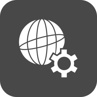 Tarayıcı ayarı simgesi soyut arkaplanda izole edildi