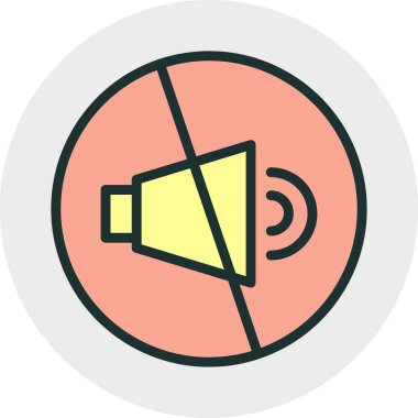 Soyut arkaplanda sessiz simge izole edildi