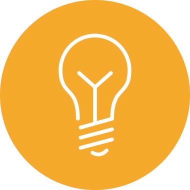 Soyut arkaplanda ampul simgesi izole edildi