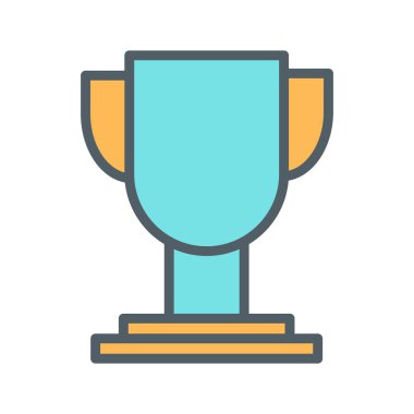 Kupa kazananı simgesi soyut arkaplanda izole