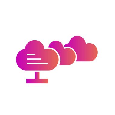  soyut arkaplanda bulut platformu simgesi izole edildi