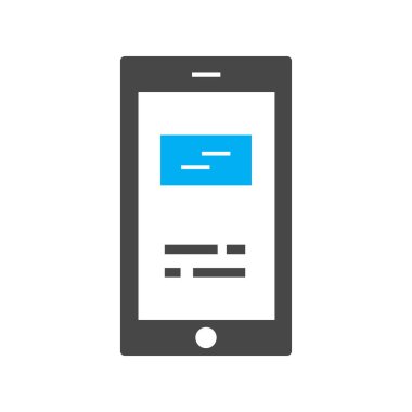 Soyut arkaplanda mobil simge izole edildi