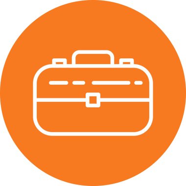 Evrak çantası simgesi soyut arkaplanda izole edildi