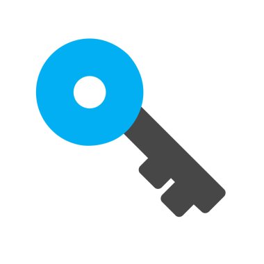 Soyut arkaplanda anahtar simgesi izole edildi