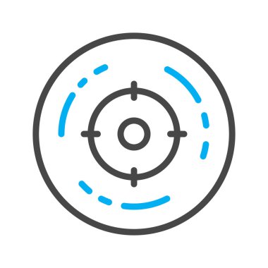 Hedef simge soyut arkaplanda izole edildi