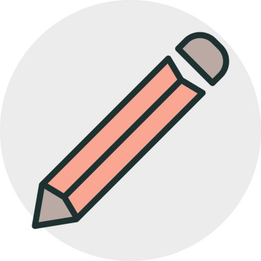 Soyut arkaplanda kalem simgesi izole edildi