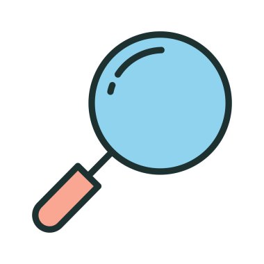 Soyut arkaplanda arama simgesi izole edildi