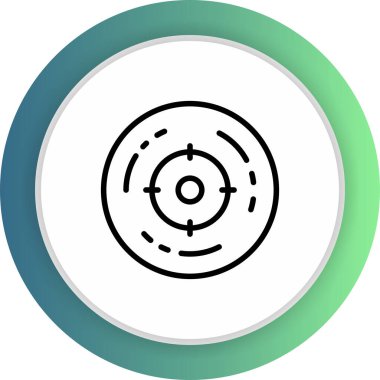 Hedef simge soyut arkaplanda izole edildi